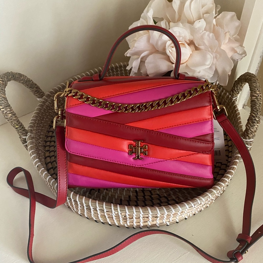 Brand new🔥Tory Burch Kira chevron satchel - Picture 3 of 16